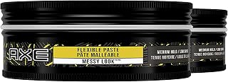 AXE Urban Messy Look Flexible Hair Paste 2.64 oz (2 Count) - Medium Hold Textured Tousled Style for Men