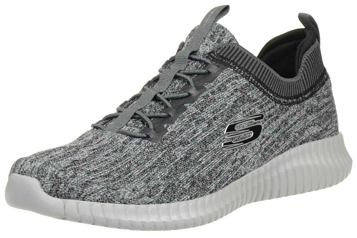 Skechers Men's Elite Flex Hartnell Trainers, Gray Black Mesh Trim, 12 UK