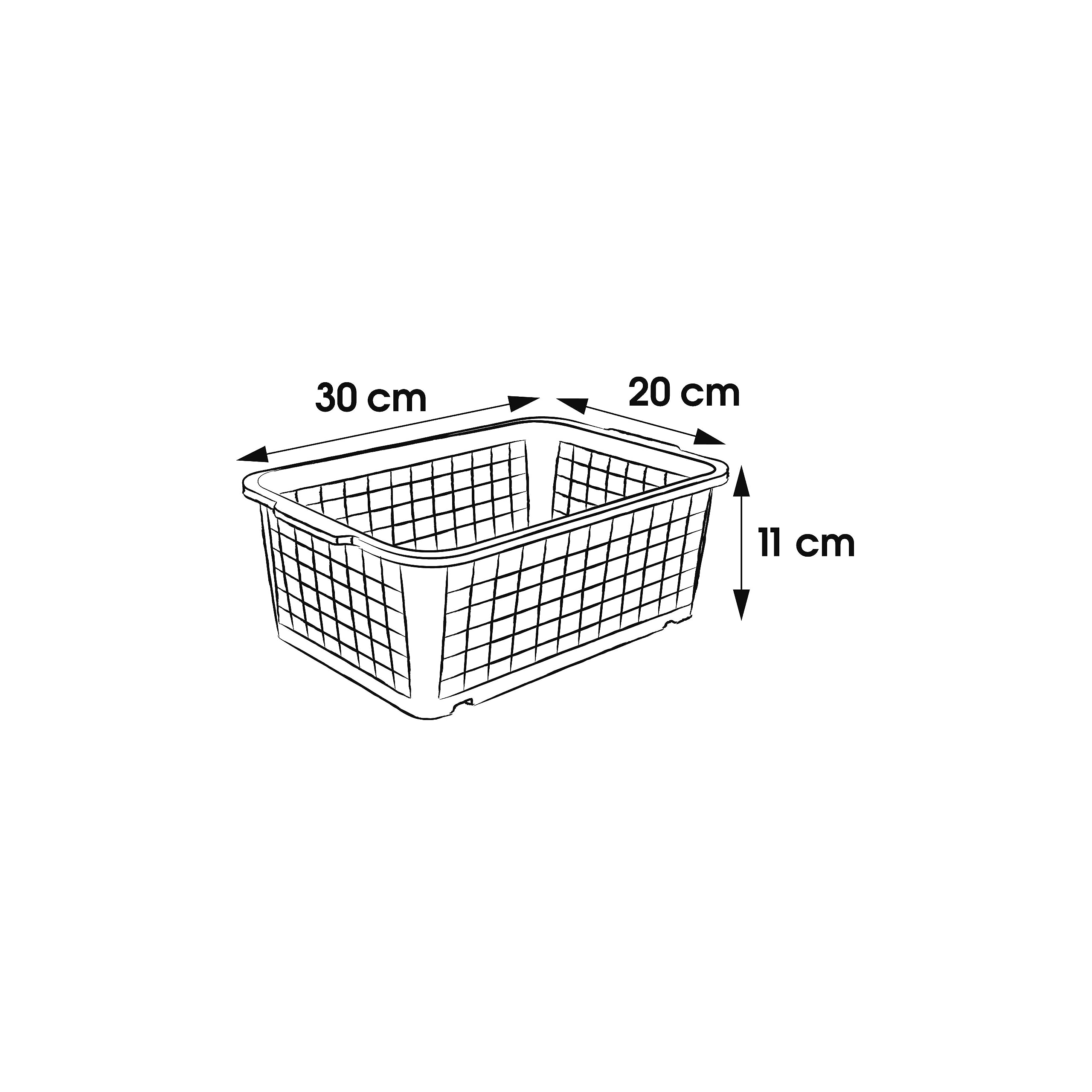 Keeeper Natur/Transparent Koszyk, Niebieski, 4,5 l