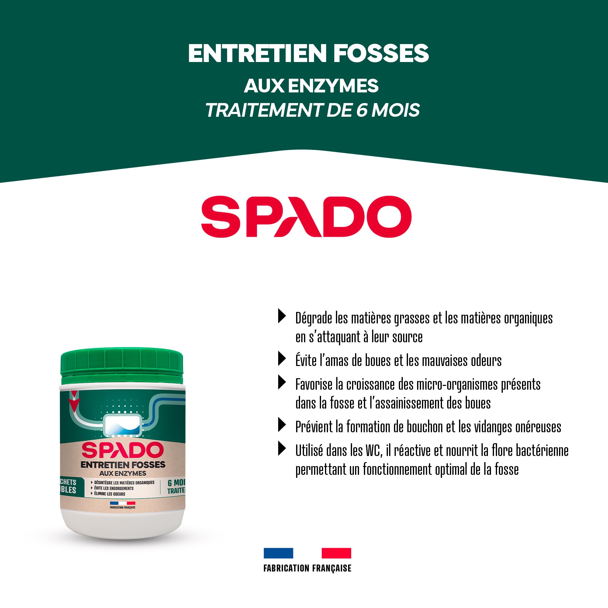 SPADO - Attivatore di fossa biologica, 24 dosi solubili, 24 flaconi