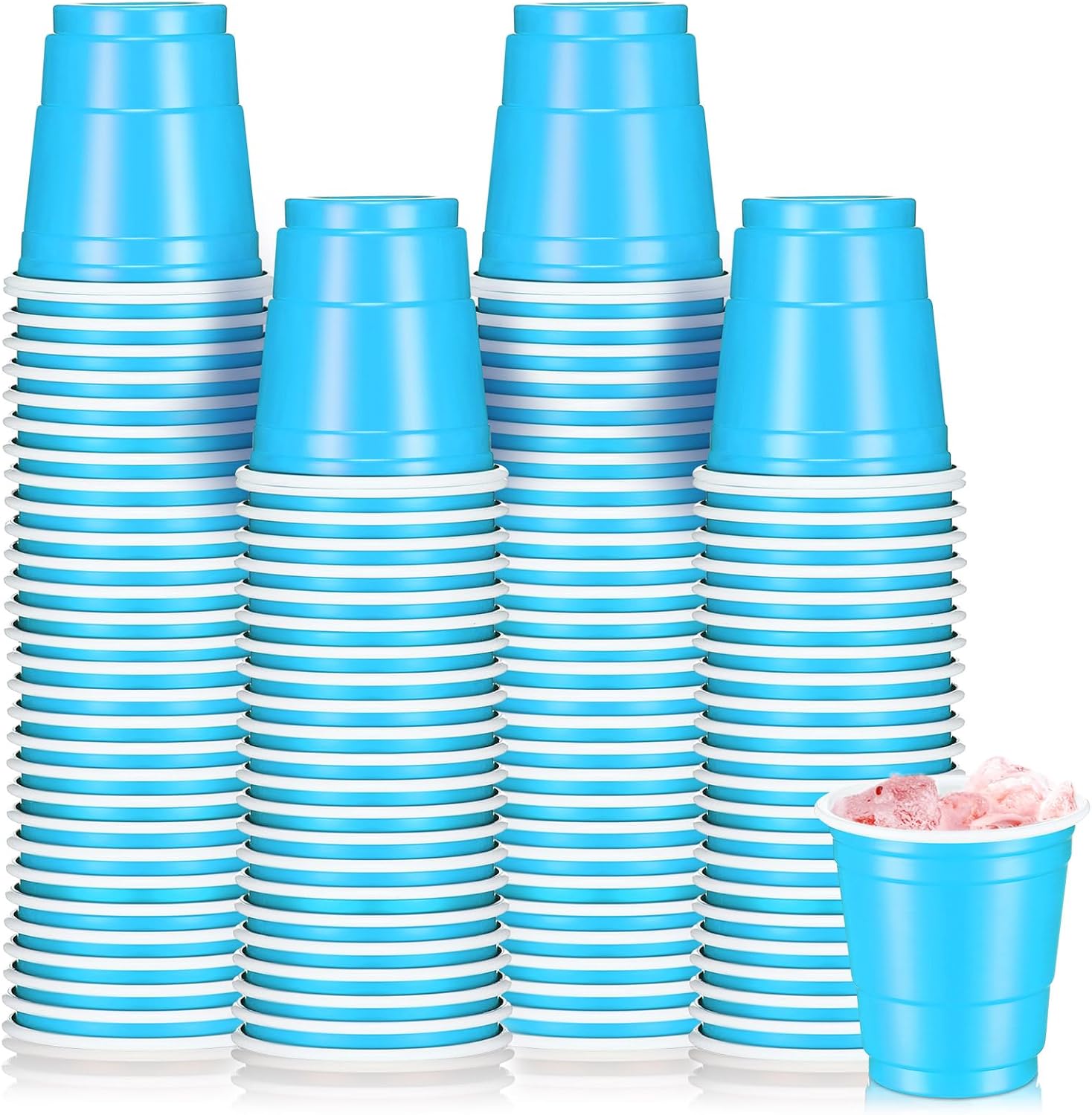 180 Ciotole A Forma Di Casco Da Baseball Per Gelato E Snack - Plastica Riutilizzabile, 240ml, Rosse, Blu E Bianche