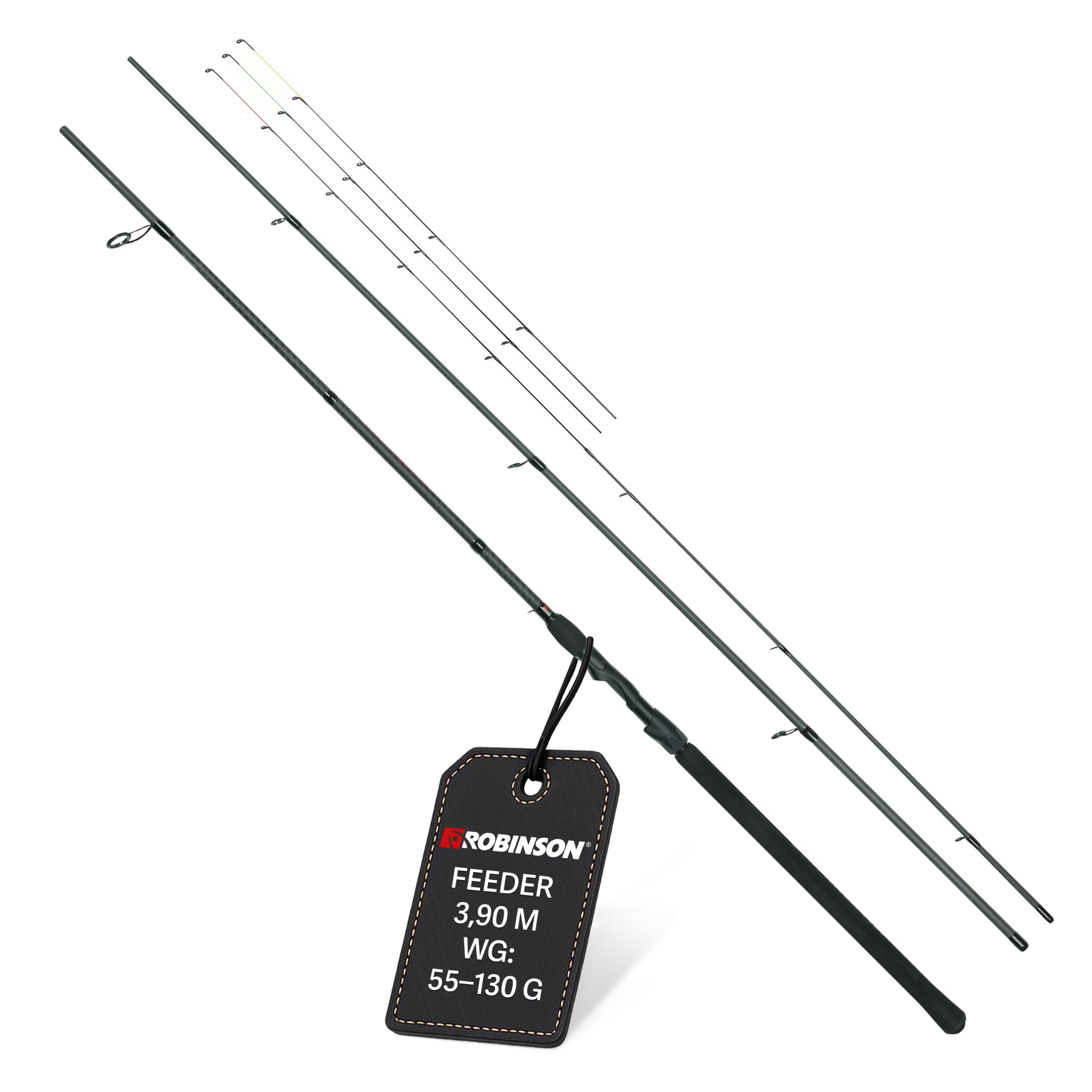 Robinson Feederrute Hochmodul-Carbon 3,30-3,90 m | 3 Wechselspitzen