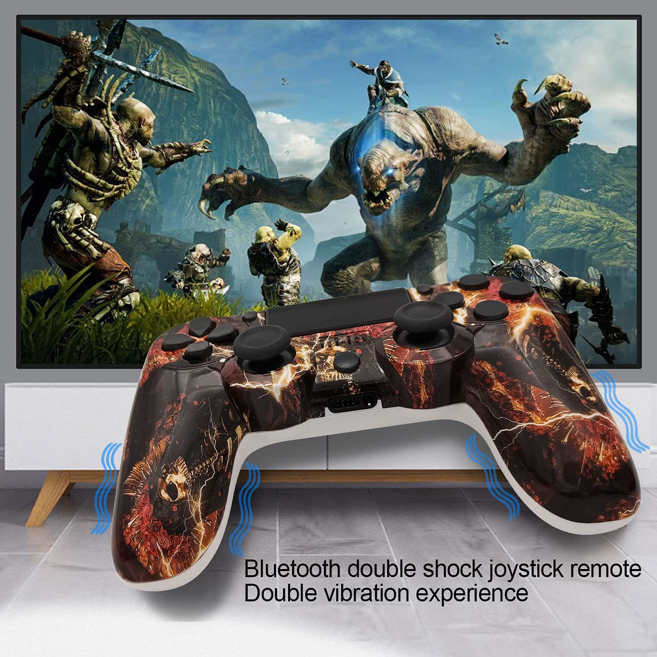 Ceozon Game Controller with Dual Vibration Audio Function Remote Controller for PC Ps3/4 Pro Slim with Charging Cable