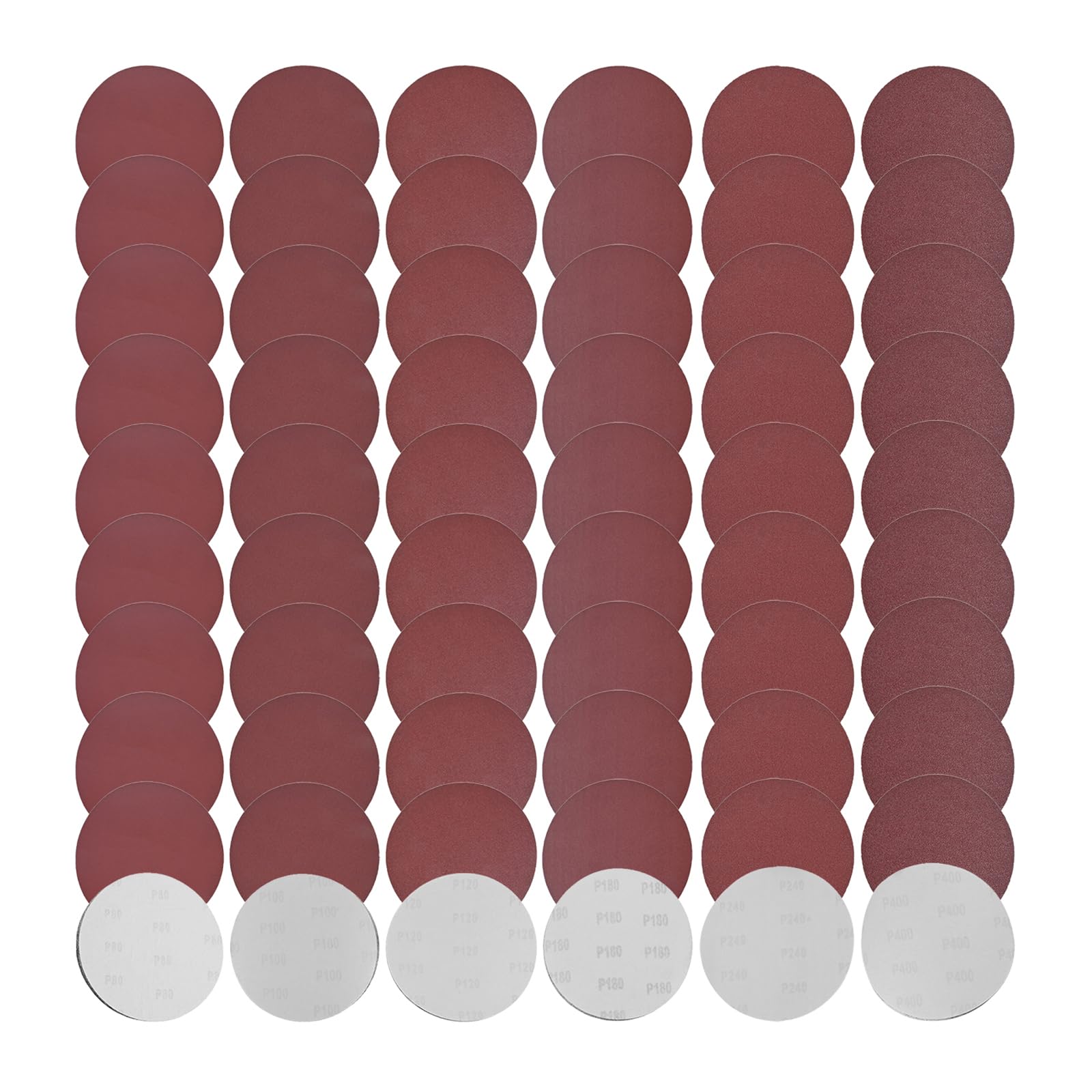 perhatofect 60 PCS 6" PSA Self Adhesive No-Hole Sanding Discs 80-400 Grit