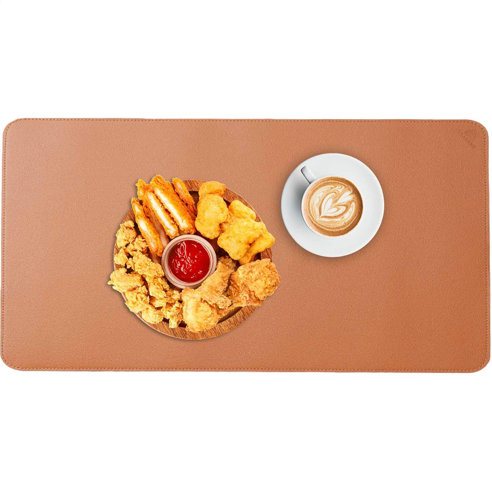 Sets de table de cuisine en cuir napperon portable anti-tache pour table de bureau