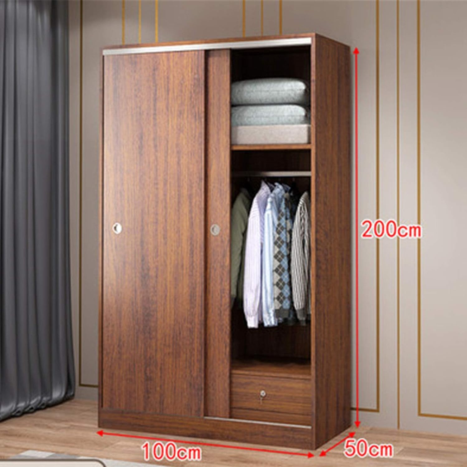 ワードローブ ワードローブホームベッドルームスライドドアモダンな