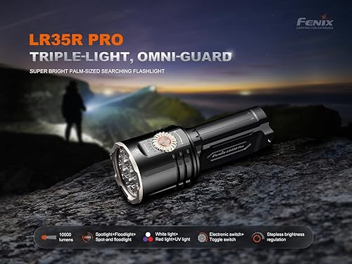 Miniatura 2 de Fenix LR35R Pro Linterna ultra brillante de 10,000 lúmenes con luz roja y luz UV, y organizador Lumentac