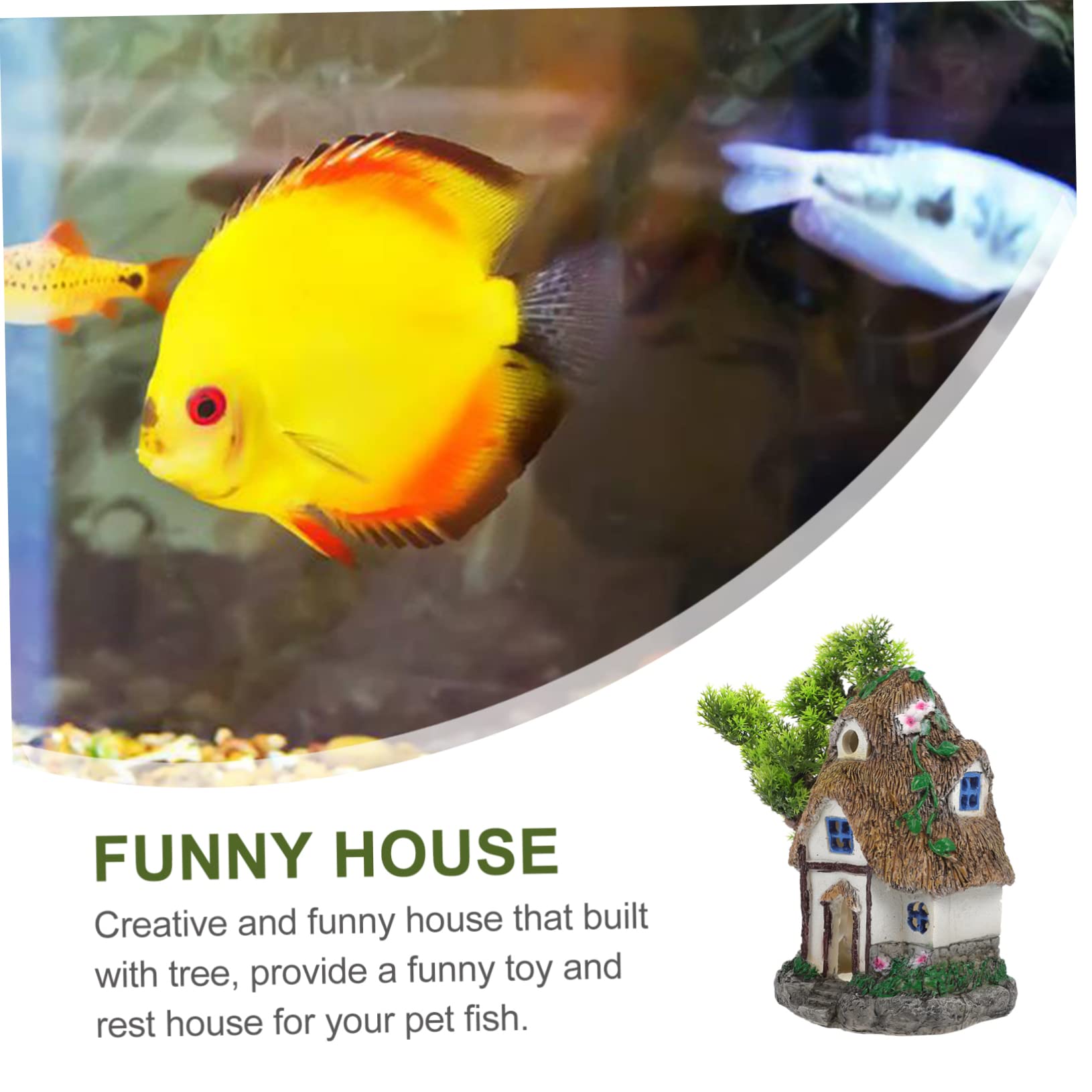 Housoutil Casa del Árbol para Acuario Decoración Creativa Vista De Pecera Adorno para Pecera