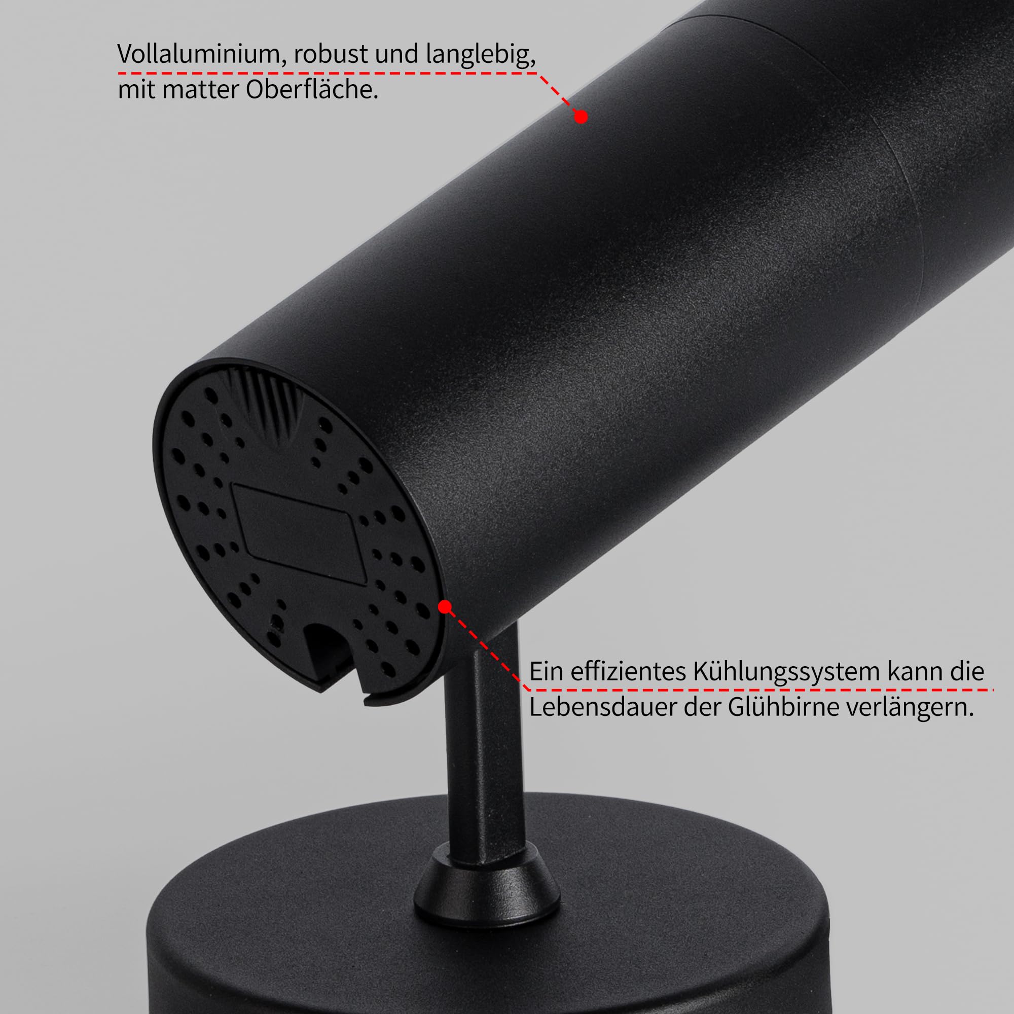 Aisilan Wandlampe Innen mit Stecker Schwarz mit GU10 LED Leuchtmittel Moderne Wandleuchte mit Schalter und Kabel Drehbar 350° Wandstrahler Vintage Wandspot für Schlafzimmer Wohnzimmer Treppenhaus
