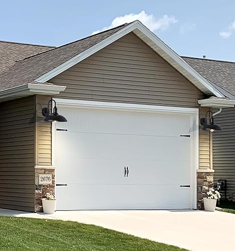 Miniatura 6 de DENGNBJ Dusk to Dawn Outdoor Wall Lamp, Black Farmhouse Porch Light, Waterproof, Rust-Proof. The Outside Barn Light for The Front Courtyard of The