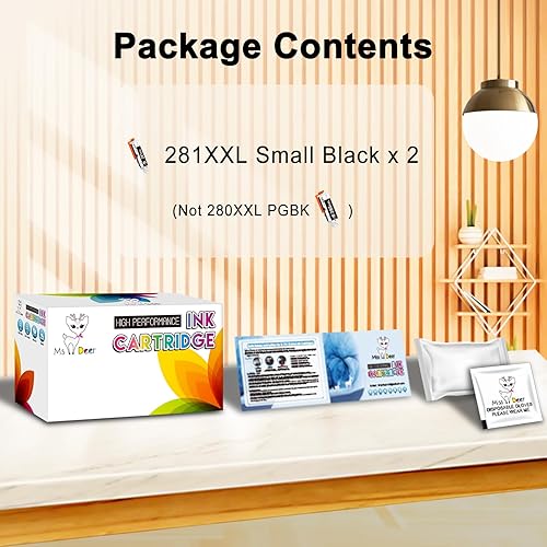 Miniatura 9 de Miss Deer Cartuchos de tinta compatibles 281 negros de repuesto para Canon CLI-281XXL CLI281 XXL BK para impresora Pixma TR8520 TR8620 TS6120 TR7520