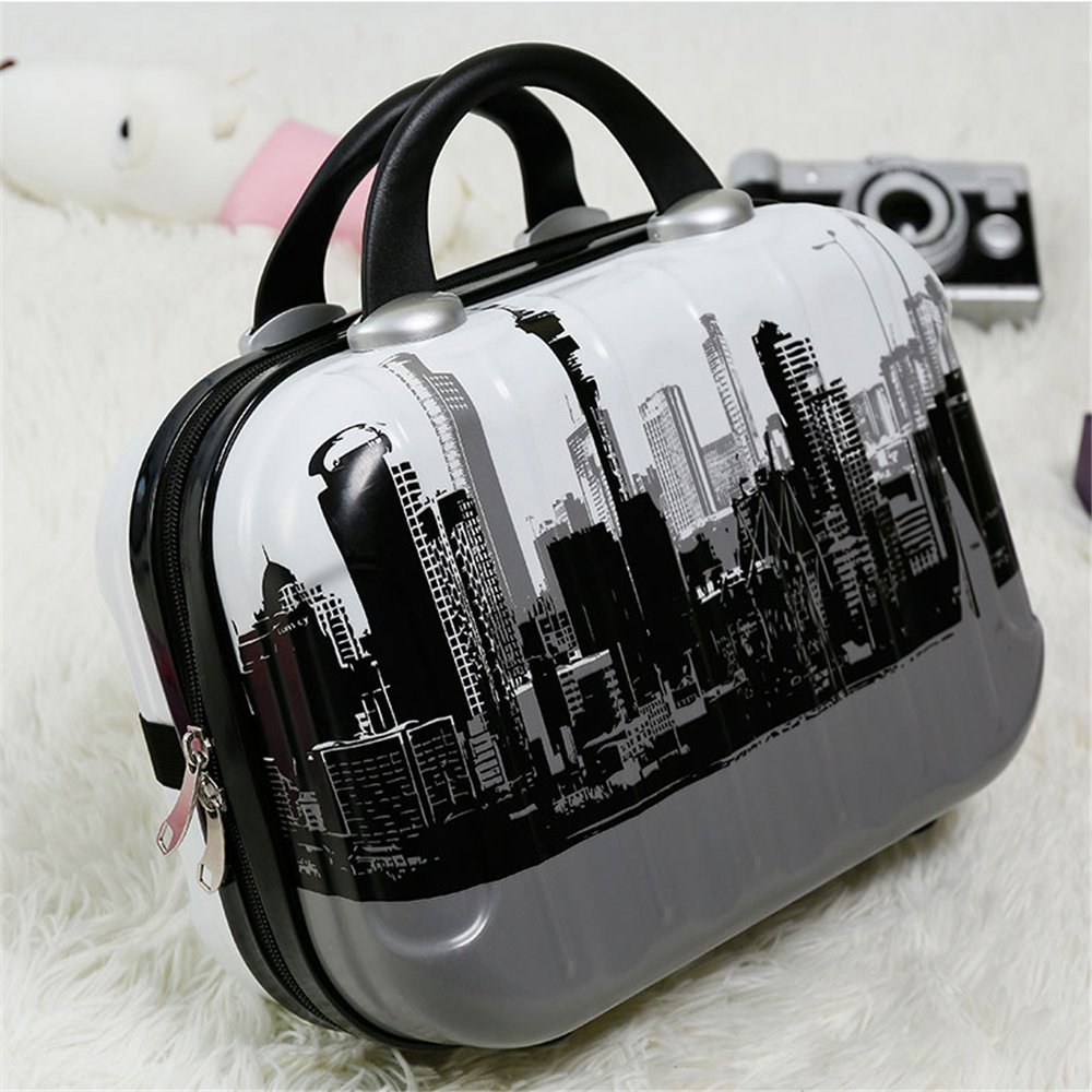 Graffiti Typ ABS Polychrome Mini Travel Luggage for Princess Boys/Girls Or Women Lady (D-Typ)