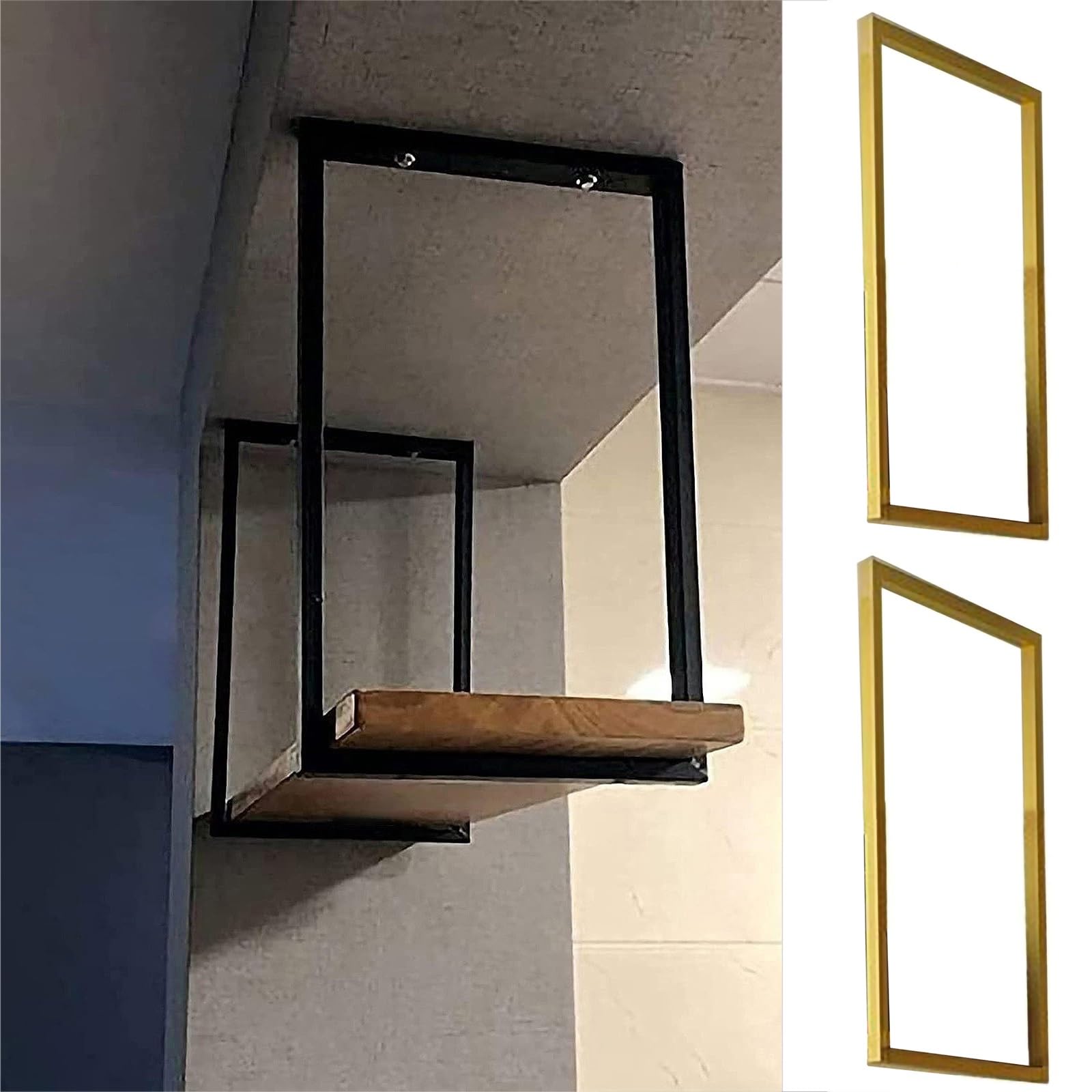 Étagère métallique au plafond de 30x50 cm idéale en cuisine moderne