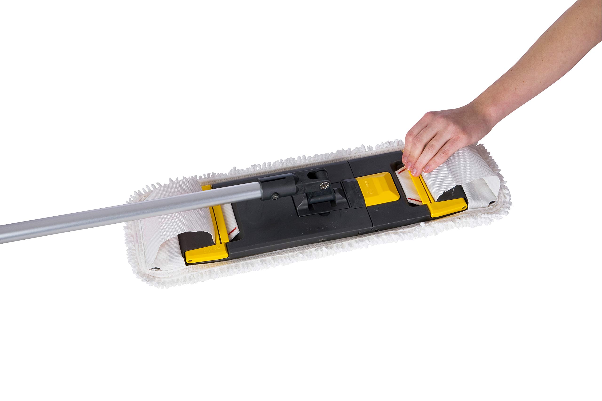 Vermop mopa húmeda y Soporte para mopas, Antracita, Amarillo, 40 cm