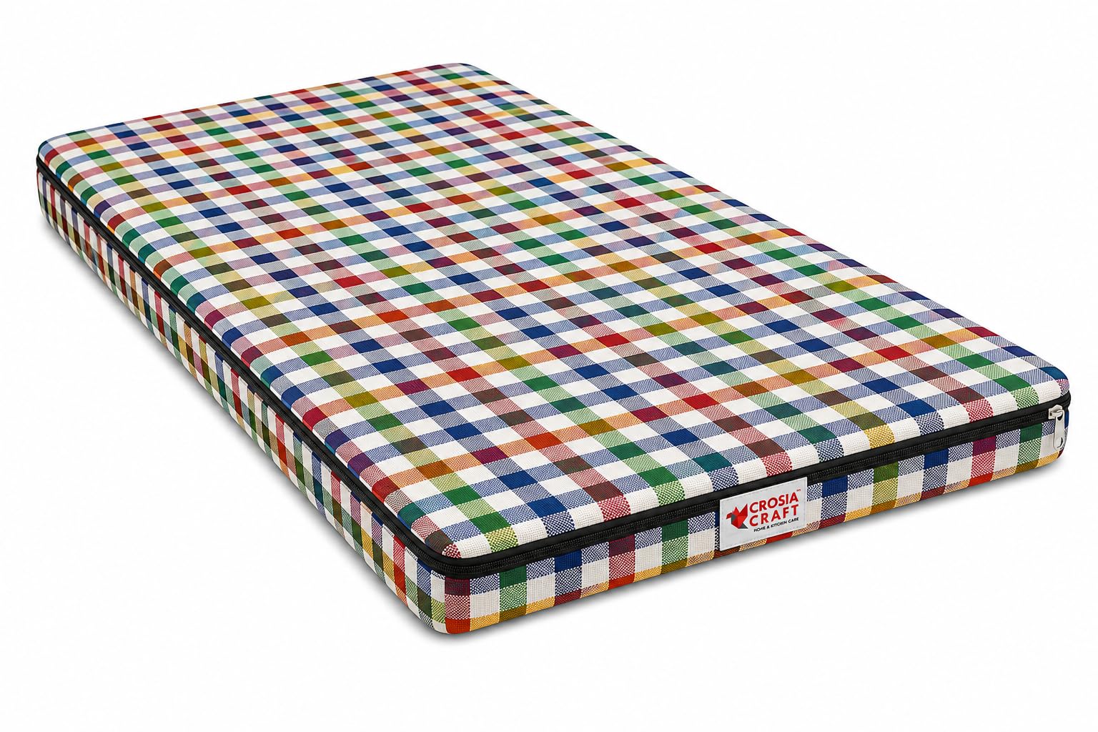 Single Piece Heavy 450 GSM Khadi Cotton Single Bed Zip Mattress Cover | 36 x 72 x 5 Inch | Premium Breathable, Machine Washable, Dustproof Mattress Protector | Multicolor-image-36