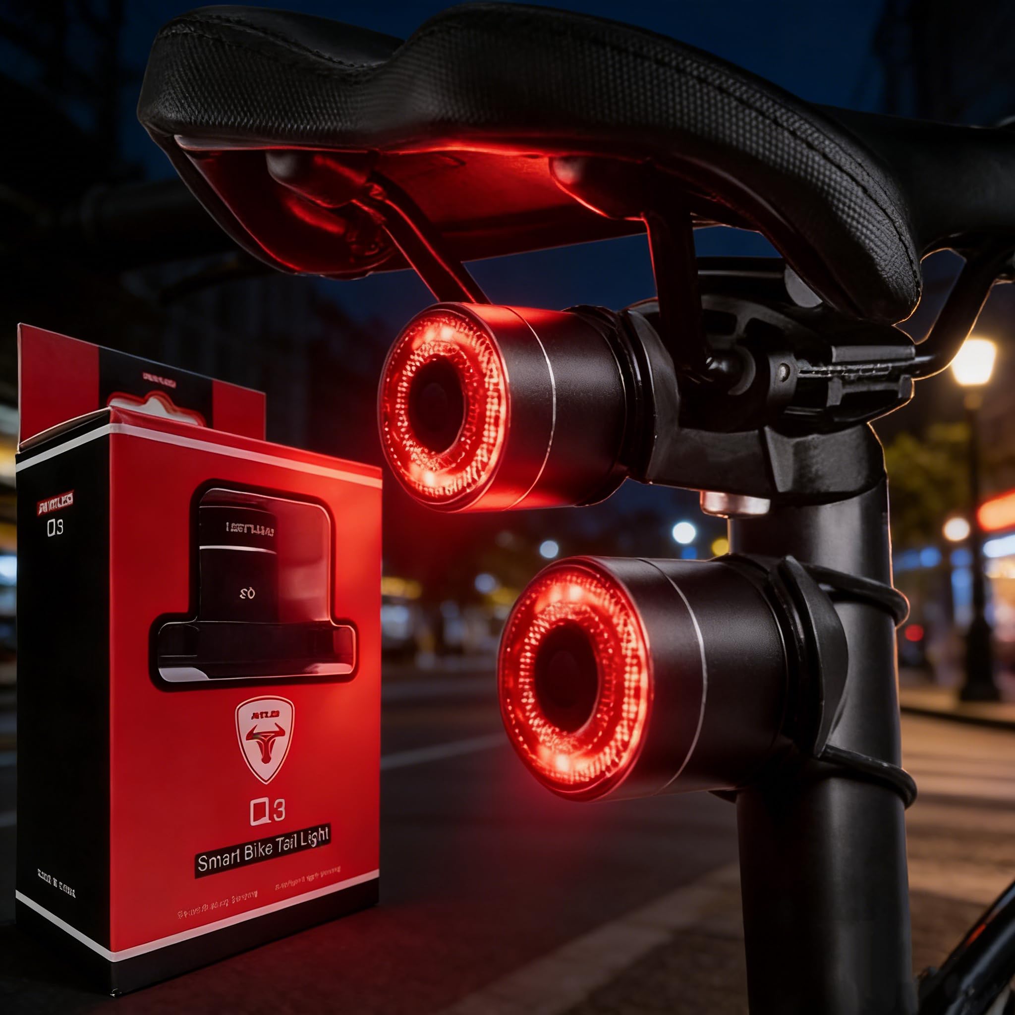 Luce Posteriore LED per Bicicletta - Nuovo 2026 - Fanale USB Ricaricabile con Freno Intelligente - Luce Bici Corsa Super Luminosa - 4 Modalità - Faro Posteriore Ciclismo - Smart Light per MTB