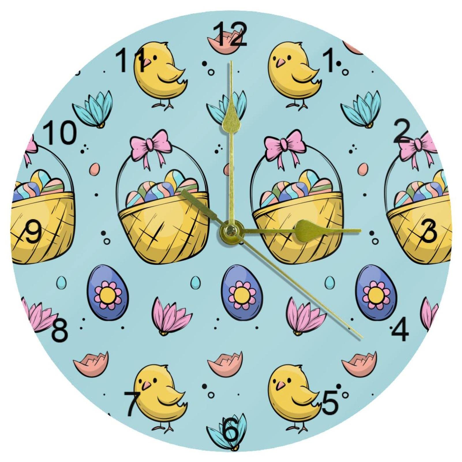 Horloge murale silencieuse chiffres arabes pour maison cuisine bureau