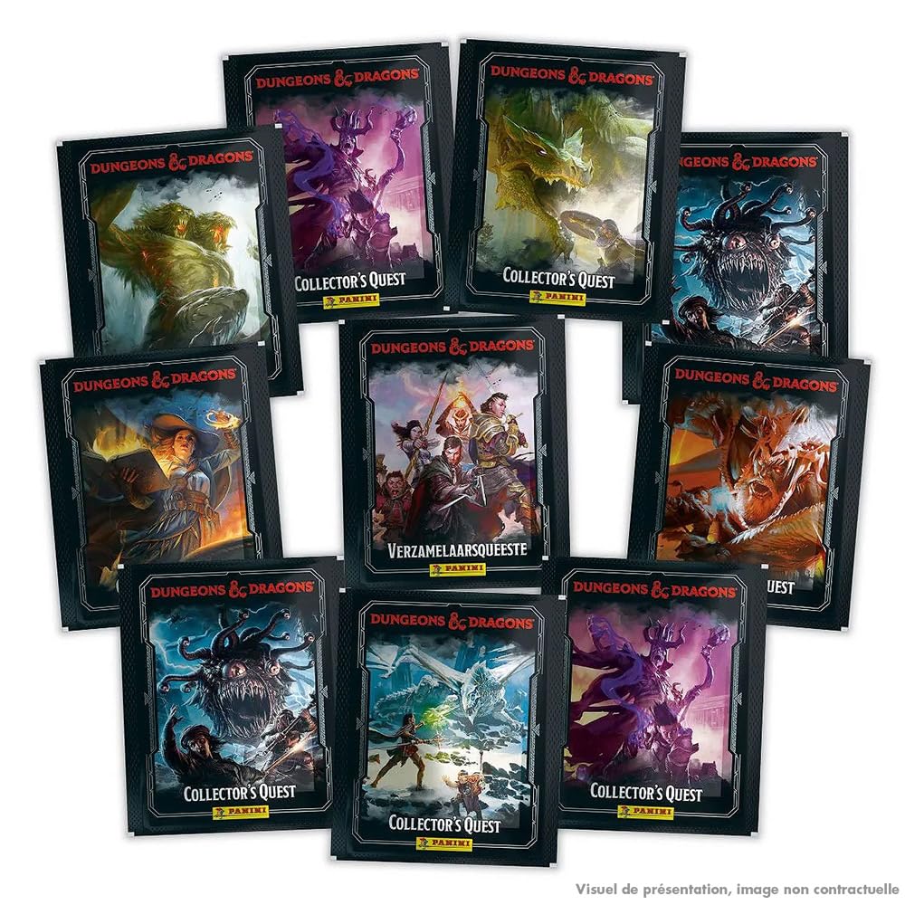 Panini DONJONS & Dragons - Estuche con 1 álbum Duro + 10 Fundas + 1 litografía