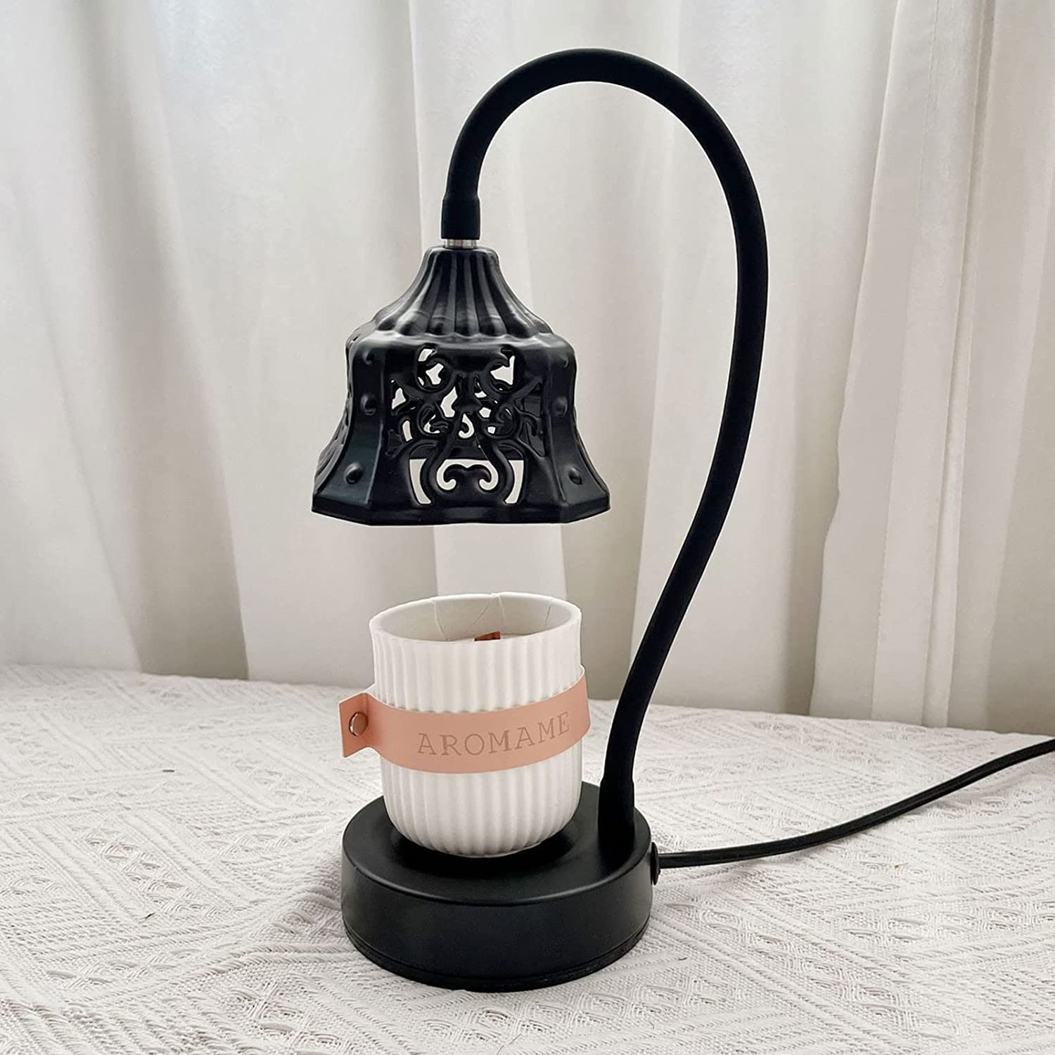 delicaat Kaars Warmer Lamp Vintage Style Melting Wax Lamp Oogbescherming Dimbare Candle Warmer Lamp Metal Candle Lamp Voor Slaapkamer Woonkamer Decor Huisdecoratie
