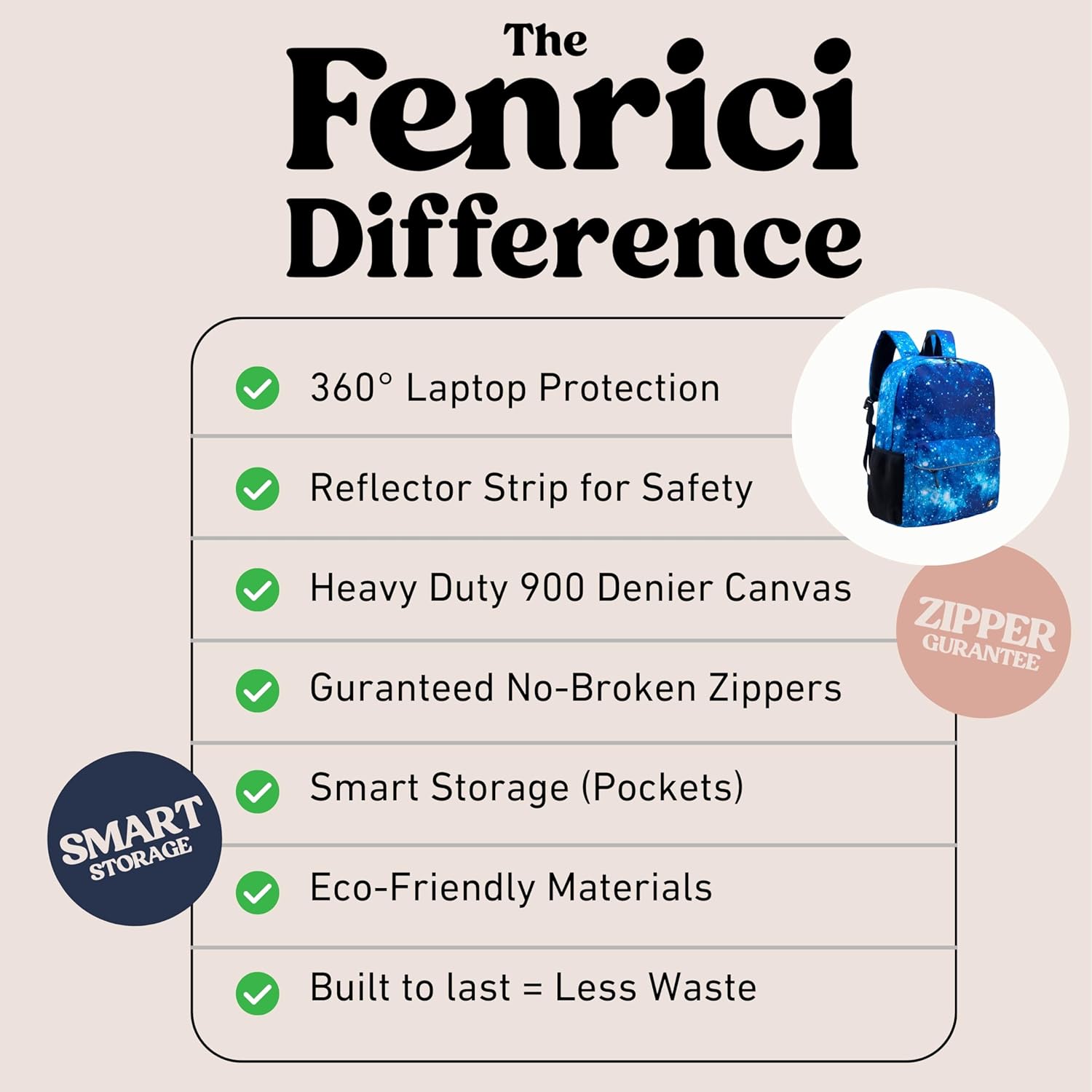 Fenrici Galaxy Backpack for Boys, Girls, Teens, Boys' Pack for School, Kids' Bookbags with Padded Laptop Compartment, Space Backpack, Blue Galaxy, 17 Inch