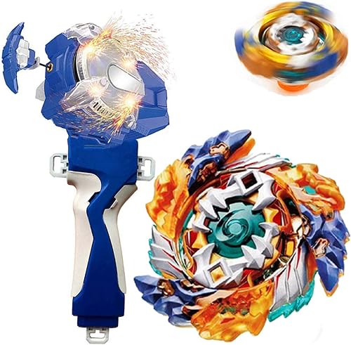Blue Sparking String Launcher Grip Starter Set Bey Burst Evolution Turbo Battling Top Blades God Bey B-122 Booster Spryzen Geist Fafnir.8' Attack