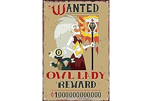 Wanted Owl Lady: The Owl House Metal Tin Sign
