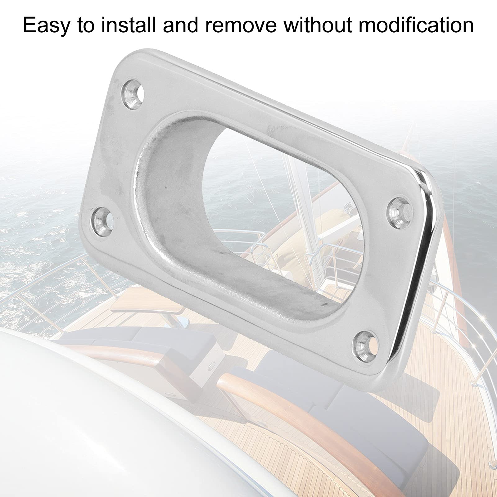 Passacavo Hawse in Acciaio Inossidabile Resistente Alla Corrosione per Accessori per Barche e Yacht Acciaio Inossidabile 316 Lucidato 6,0x3,2 Pollici