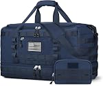 ETRONIK Travel Bag for Men, Tactical Duffle Bags & Weekender Bag for Travel with Toiletry Bag and Shoe Compartment, Carry on Gym Overnight Bag with Wet Pocket for Workout Football Sport, Dark Black