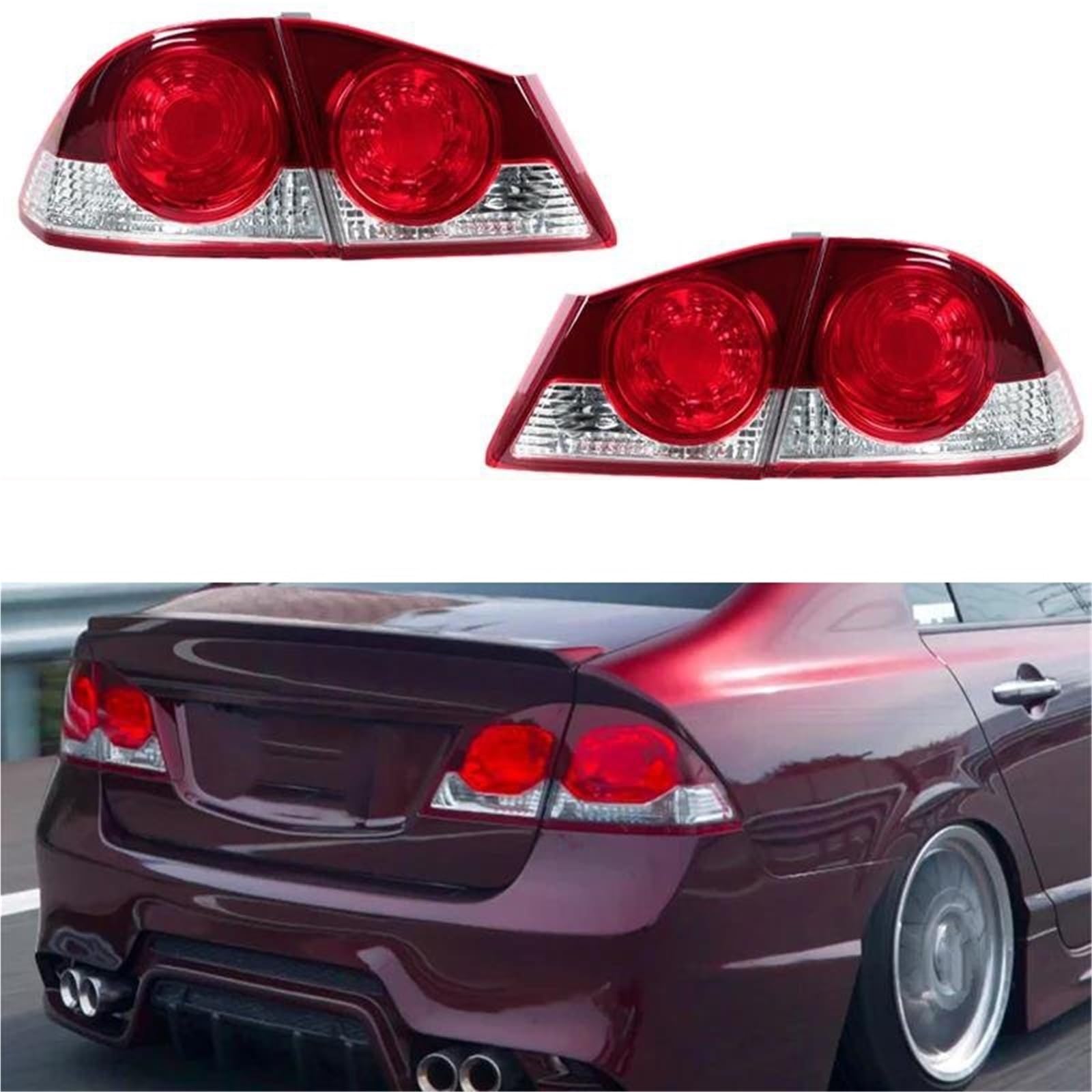 Luz Trasera Conjunto De Luz Trasera Lateral Para Civic FD1 FD2 2006-2011 Y Para CIIMO C14 2012-2013 (luz De Marcha Atrás).(1Pair Inside)