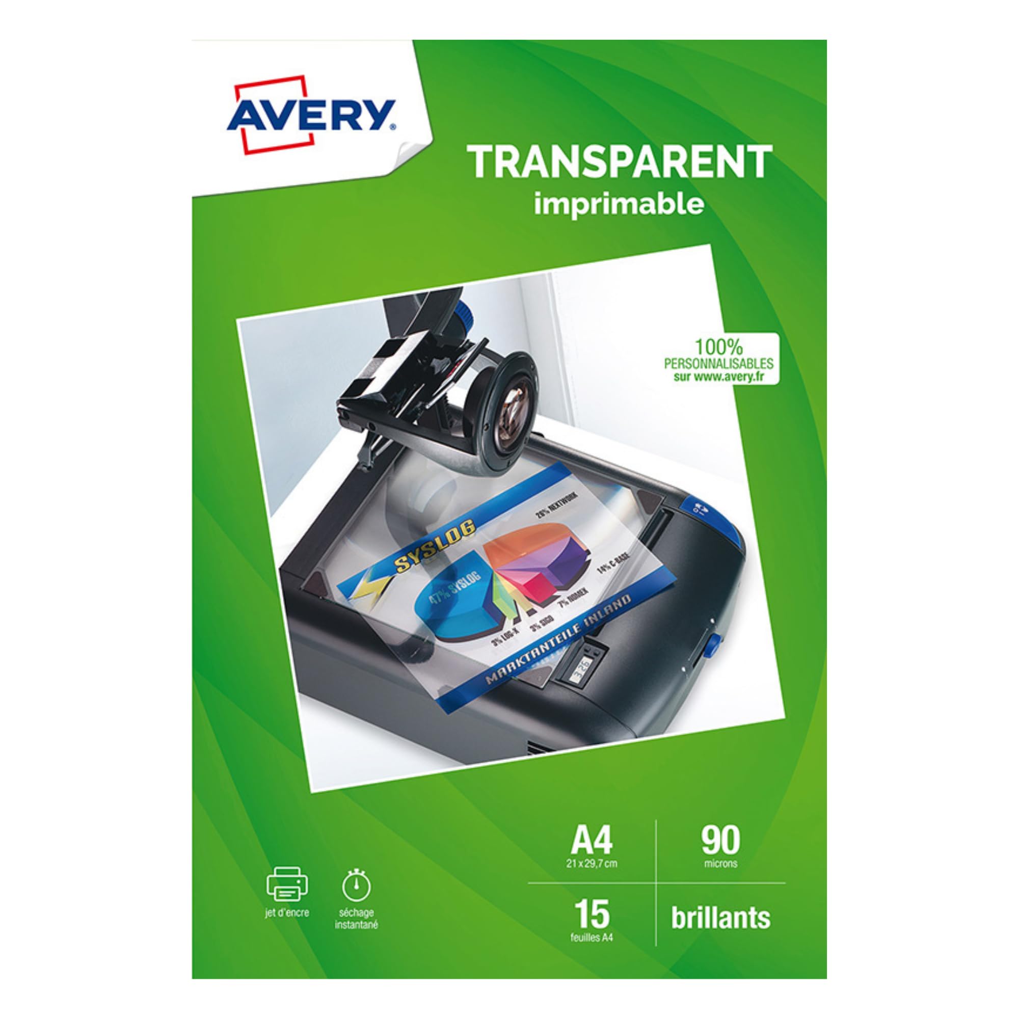 Feuilles Transparentes Avery-Zweckform 3562 Pour Rétroprojecteur - Format A4, Compatibles Imprimante Laser