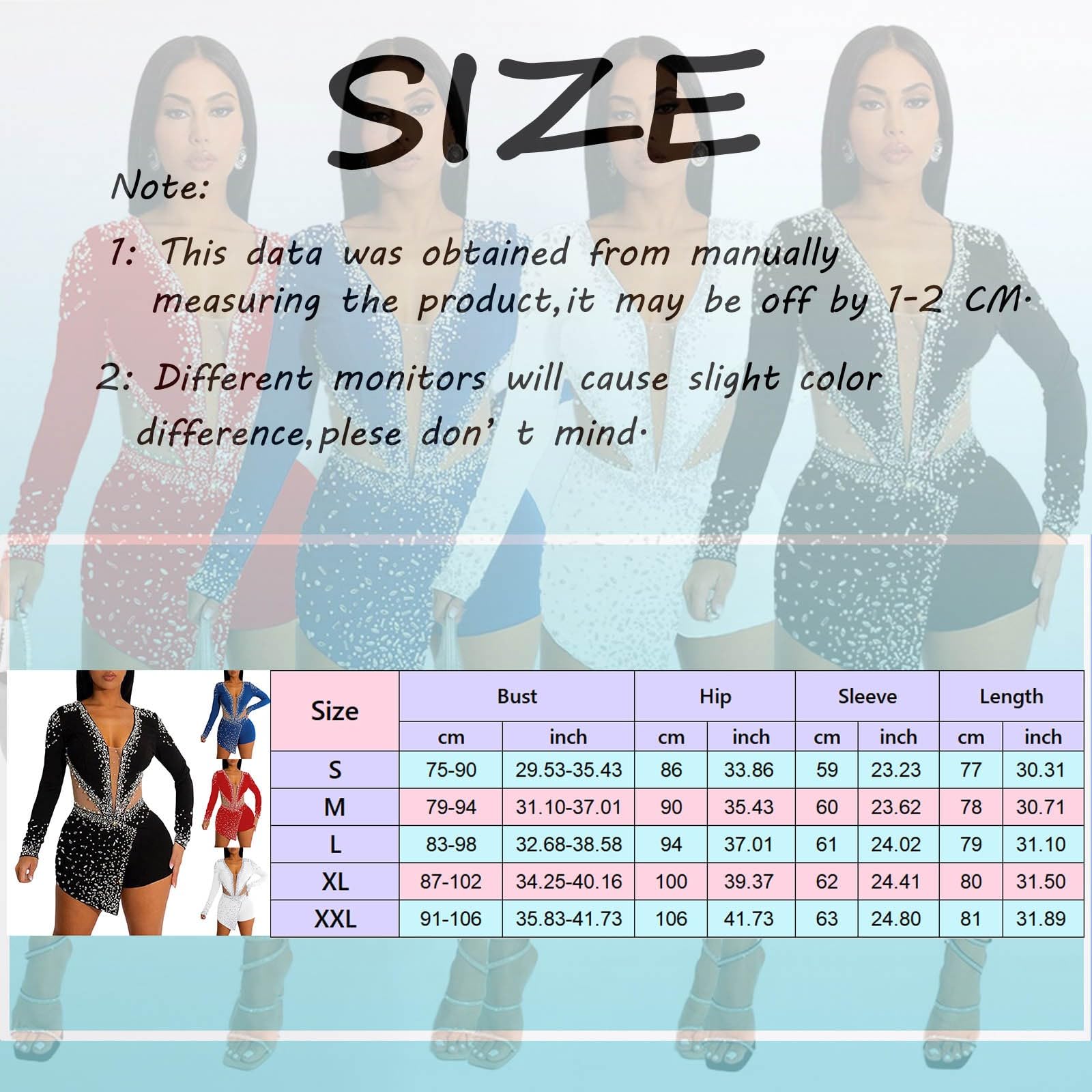 Glitzer Body Damen Party Oberteil Karneval Transparent Outfit Bodysuits Mesh Sexy Blusebody Pailletten Langarm Spitzenbody Curvy Einteiliger Jumpsuit