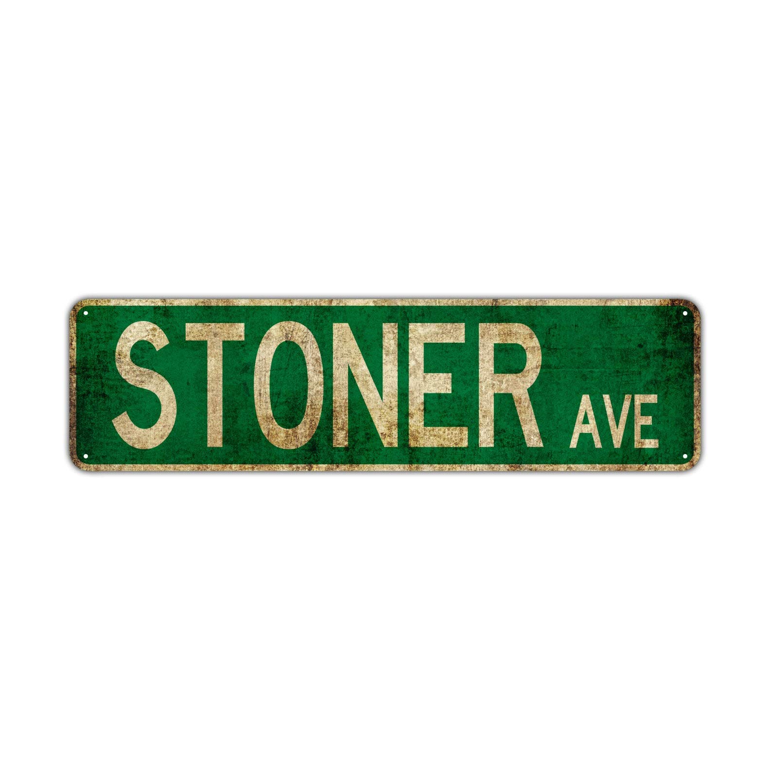 Stoner AVE Street Sign Rustic Vintage Retro Metal Decor Wall Shop Man Cave Bar Fun Metal Sign 4x16 Inch Vintage Plaque Handicraft
