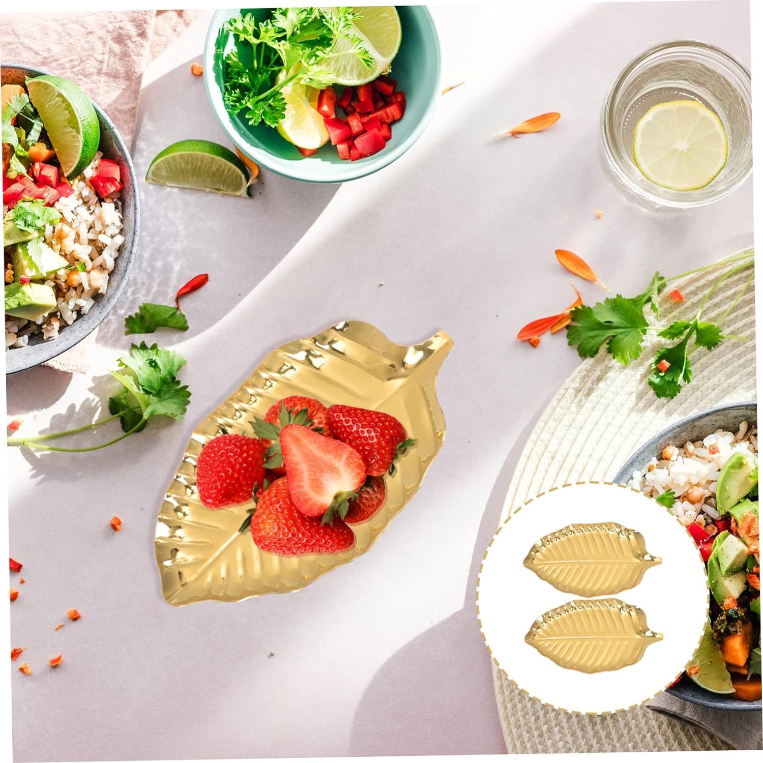 Serviertablett, 10 Stück, Obst-Snack-Teller, Steak-Ornament, Pizza-Teller, dekorative Tabletts, blattförmiges Serviertablett, Obsttablett, Tischdekoration, Obstteller, tragbarer Lebensmittelbehälter,