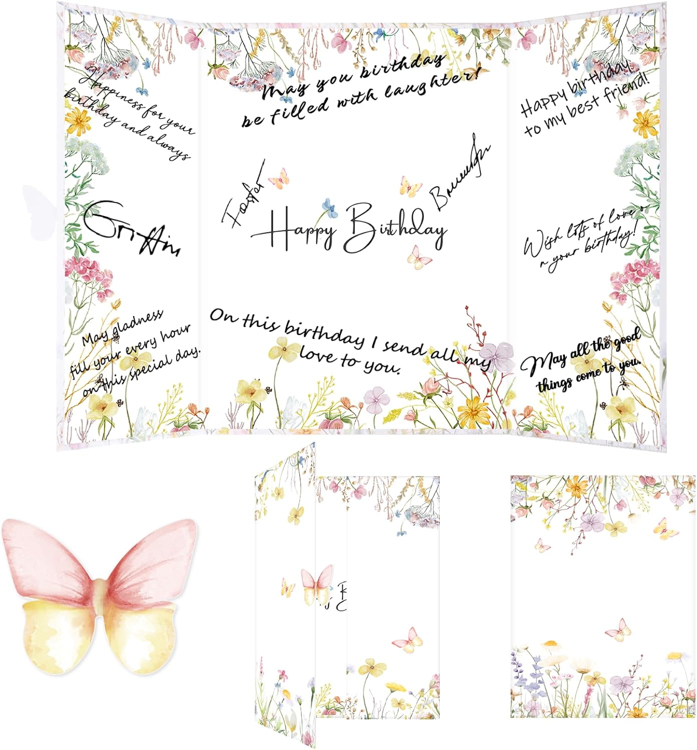 Vlipoeasn Wildflower Happy Birthday Party Decorations
