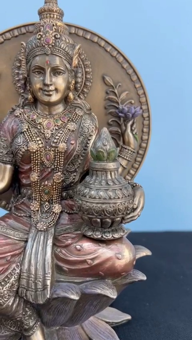 Estatua Diosa Lakshmi 8 Pulgadas Decoración India miniatura 7