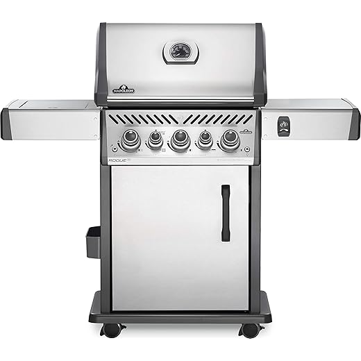 Rogue SE 425 Natural Gas Grill with Infrared Rear and Side Burners, Stainless Steel