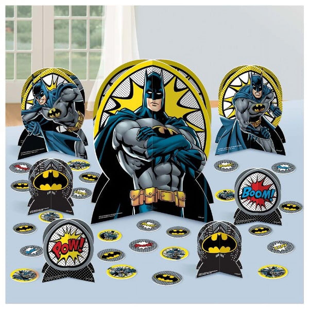 Sponsored Ad - Batman Heroes Unite Table Centerpiece Kit - 12.8", 7" & 4.3" (27 Pcs) - Multicolor Paper Decorations for Kids Birthdays and Parties