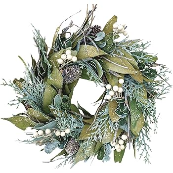 Amazon リース ナチュラルリース グリーンリース ミックスグリーン リーフ 25cm クリスマスリース クリスマス デコレーション 壁掛け 飾り Da リース おもちゃ