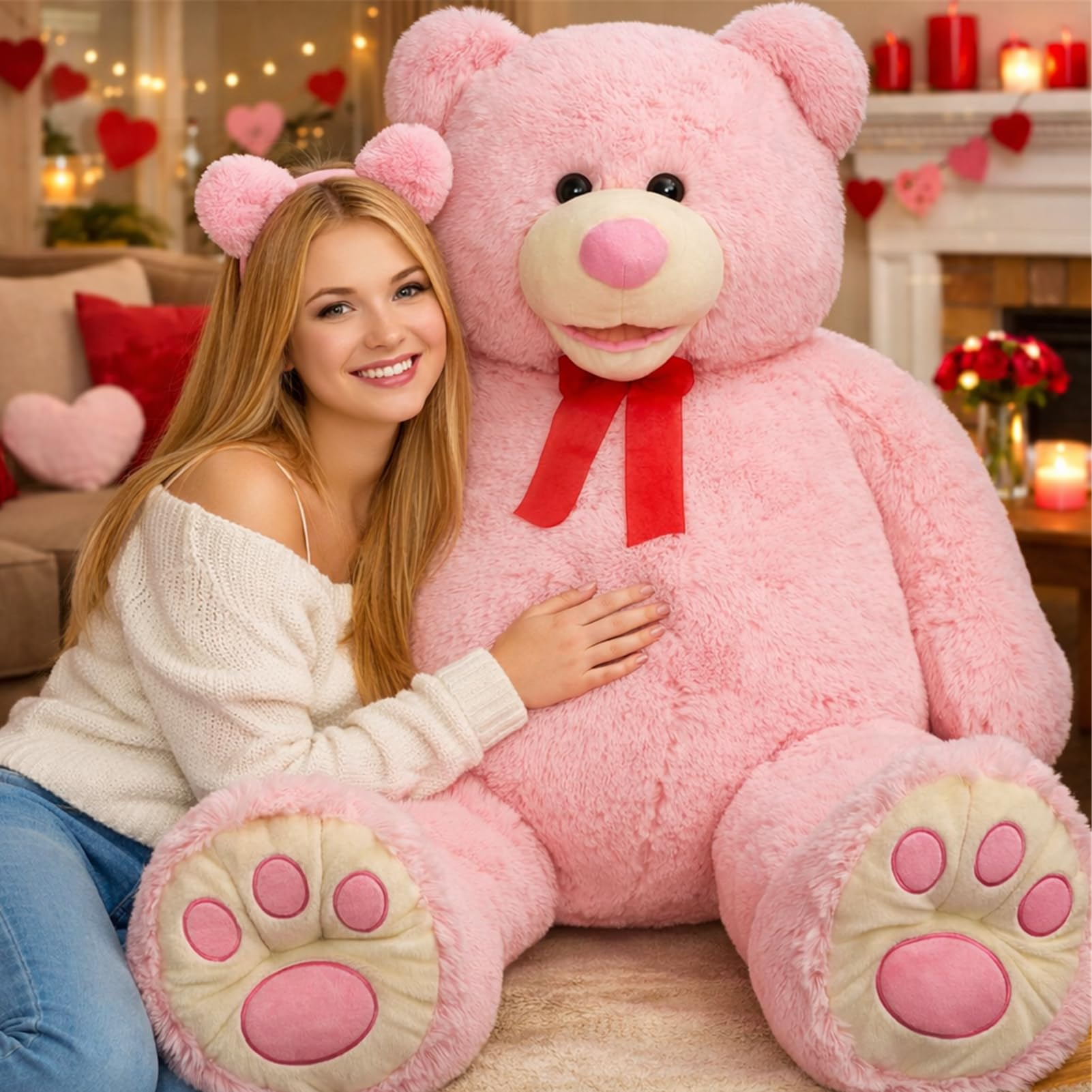 Amazon.com: HollyHOME 5ft Giant Teddy Bear Stuffed Animal Huge