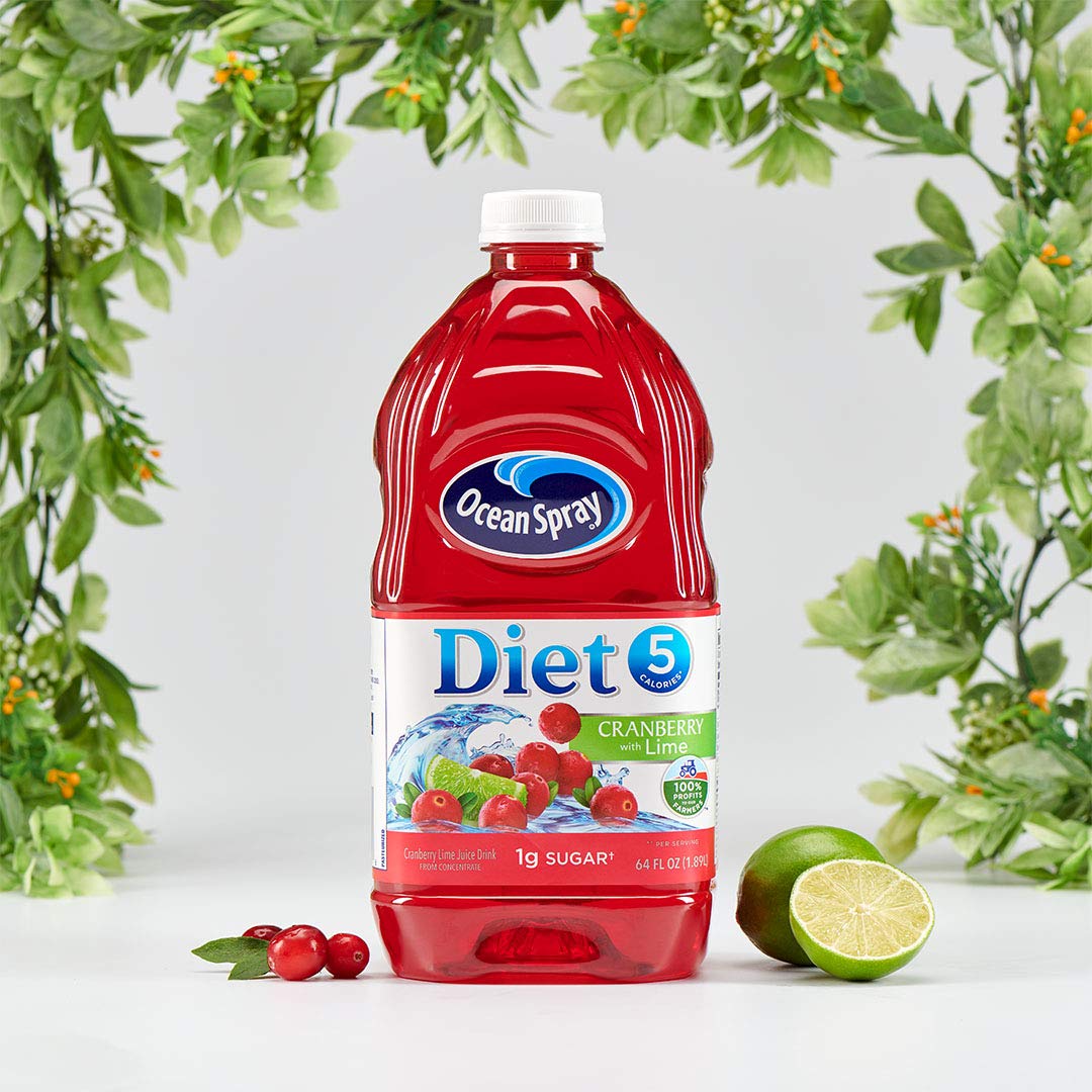 Ocean Spray Diet Cranberry with Lime Juice Drink, 64 Fl Oz Bottle