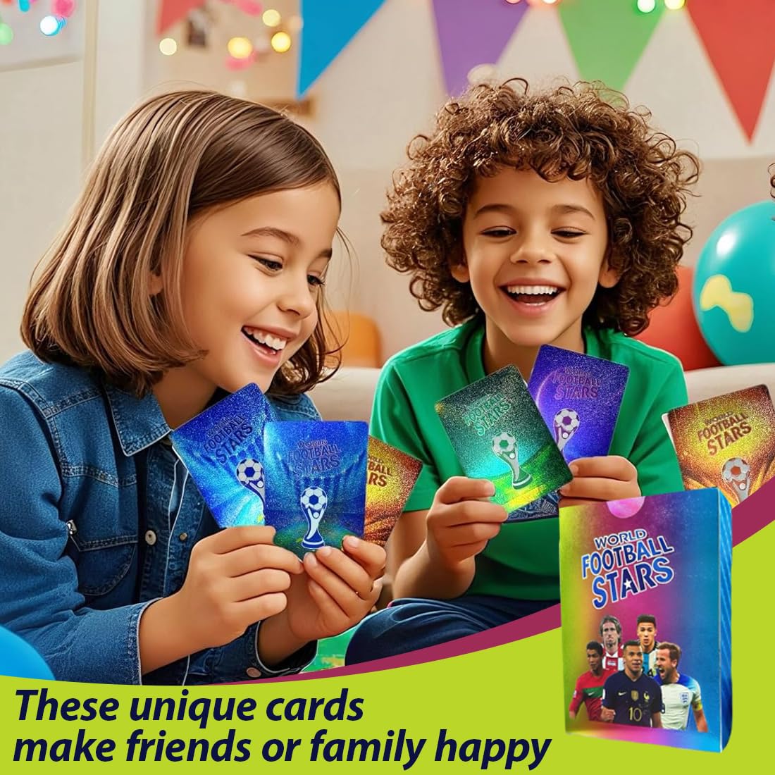 55 PCS Football Star Card, Liga de Campeones de la Tarjetas de Fútbol, Cartas de Fútbol,para Fanáticos, Niños y Adultos