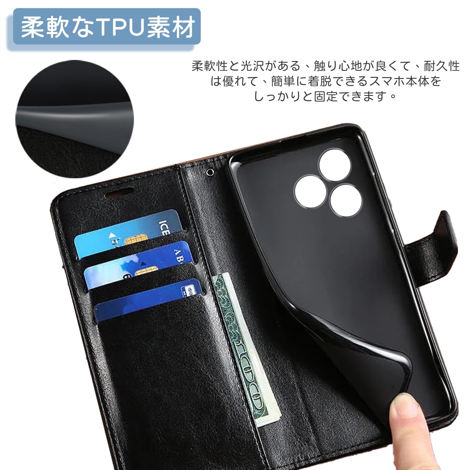 Amazon.co.jp: For Blackview WAVE 9C ケース 手帳型 Blackview WAVE
