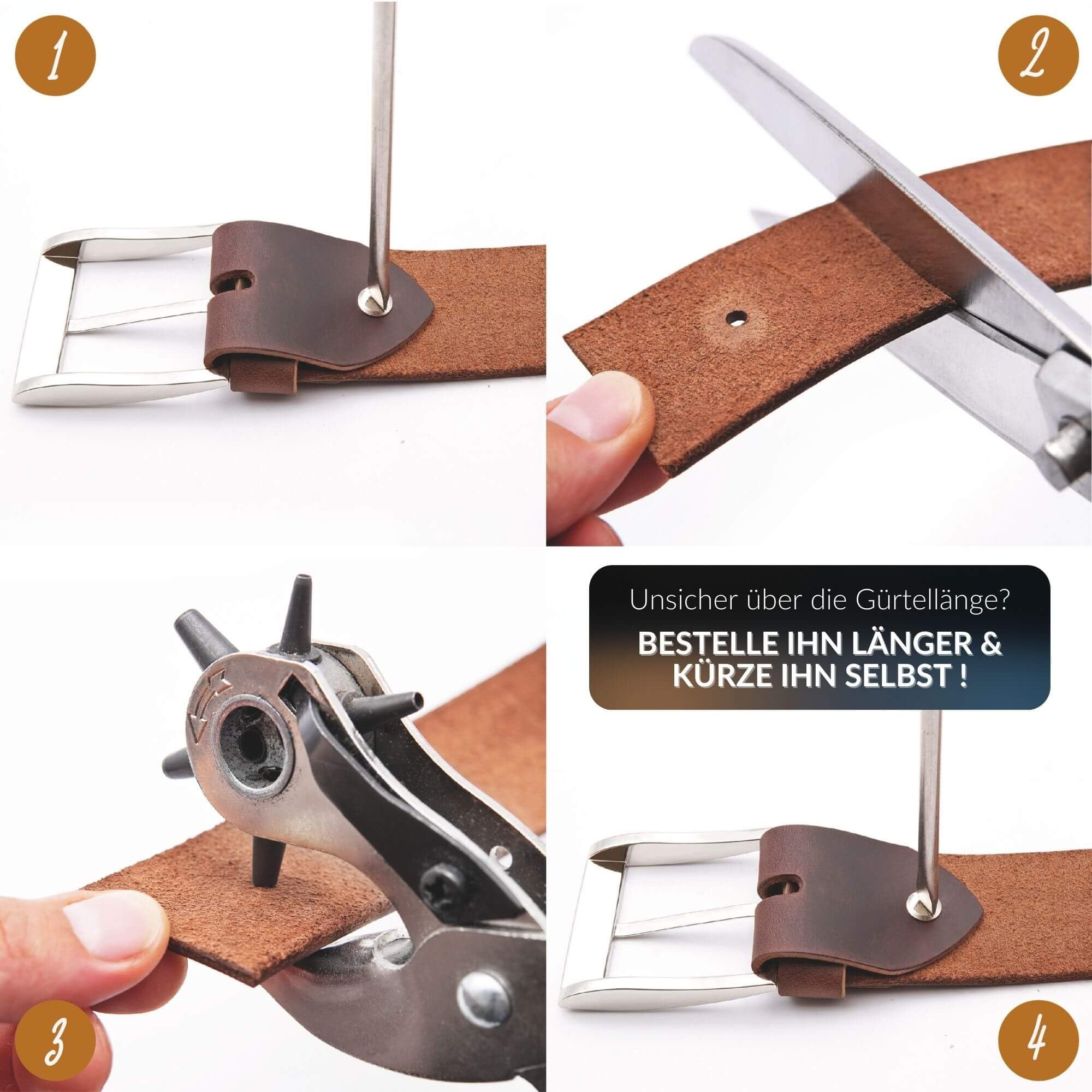 Thielemann THEWO Damen Ledergürtel, Gürtel für Herren 3 cm breit, kürzbar, Echtleder Gürtel mit Schnalle für Jeans, Anzughose, 85 cm, 90 cm, 95 cm, 100 cm,105 cm,110 cm,115 cm