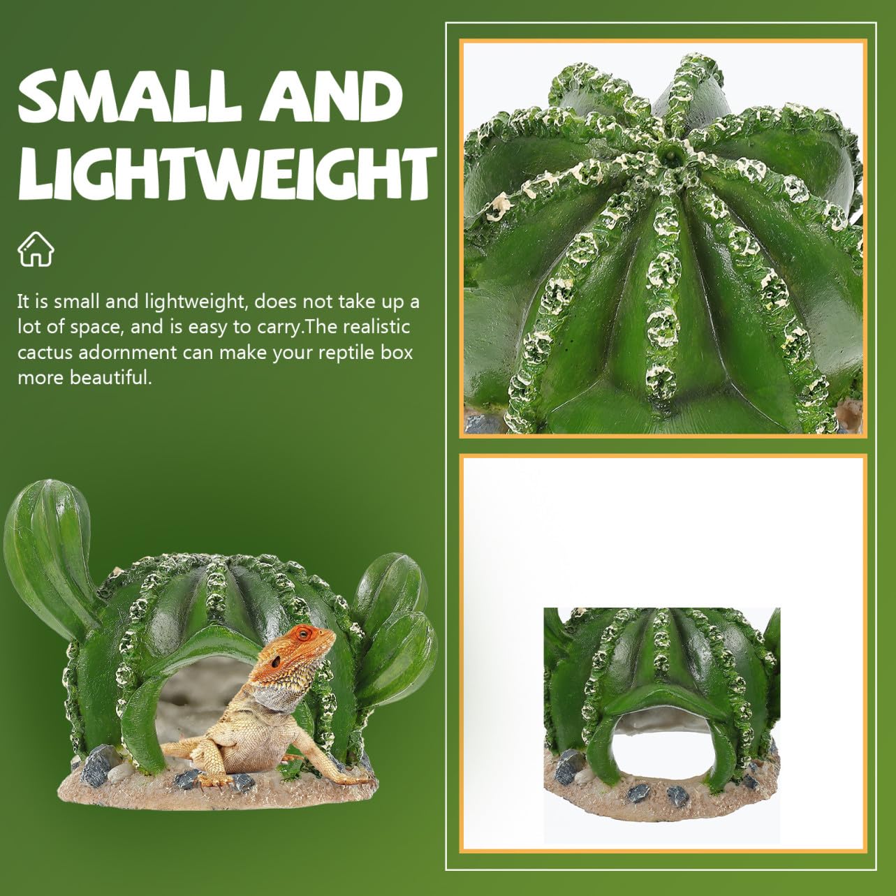 SUPVOX 4 Pièces Ornements D'Aménagement Paysager D'Aquarium Terrarium pour Reptiles Lampe Chauffante pour Reptiles Lézard Terrarium Tortue Accessoires D'Enceinte Gecko Bricolage Cachette