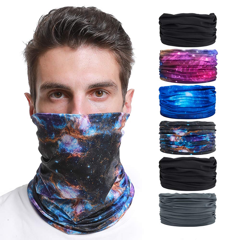 Gators Face Mask Neck Gaiter Fantastic Zone Bandanas Cloth Washable Reusable, Headband,Breathable Sun Dust Protection Cover Balaclava Scarf Shield, Fishing Hiking Running Cycling,6 Pack
