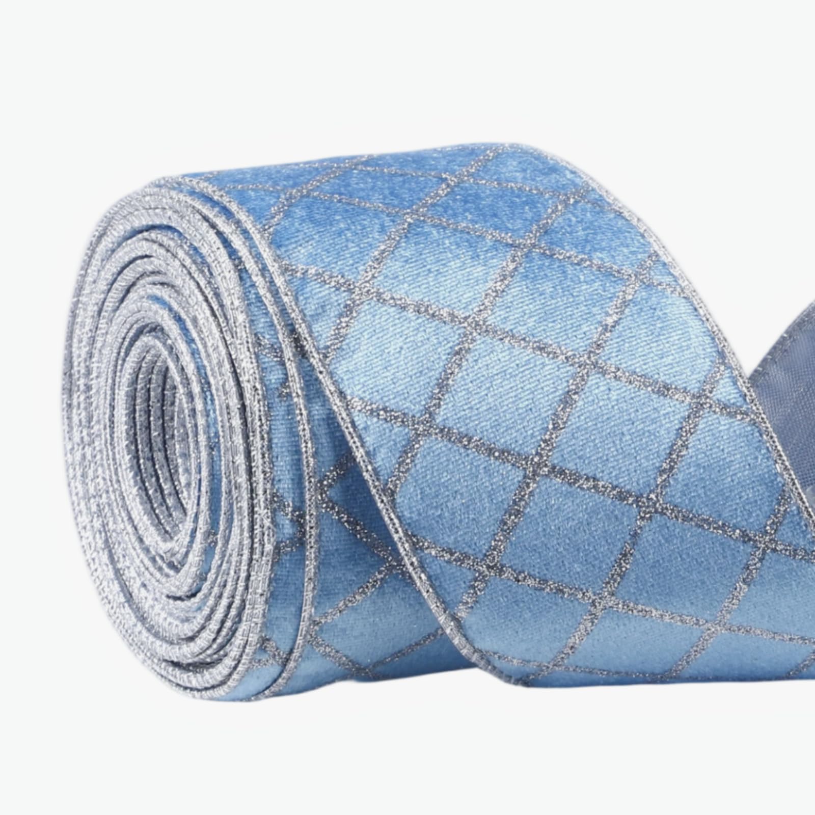 Ruban de Noël en velours bleu pour sublimer vos emballages cadeaux