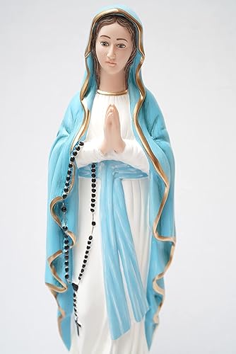 Miniatura 2 de Estatua religiosa católica de Nuestra Señora de Lourdes Virgen María Santísima Madre Católica de Lourdes Colección Vittoria Made in Italy