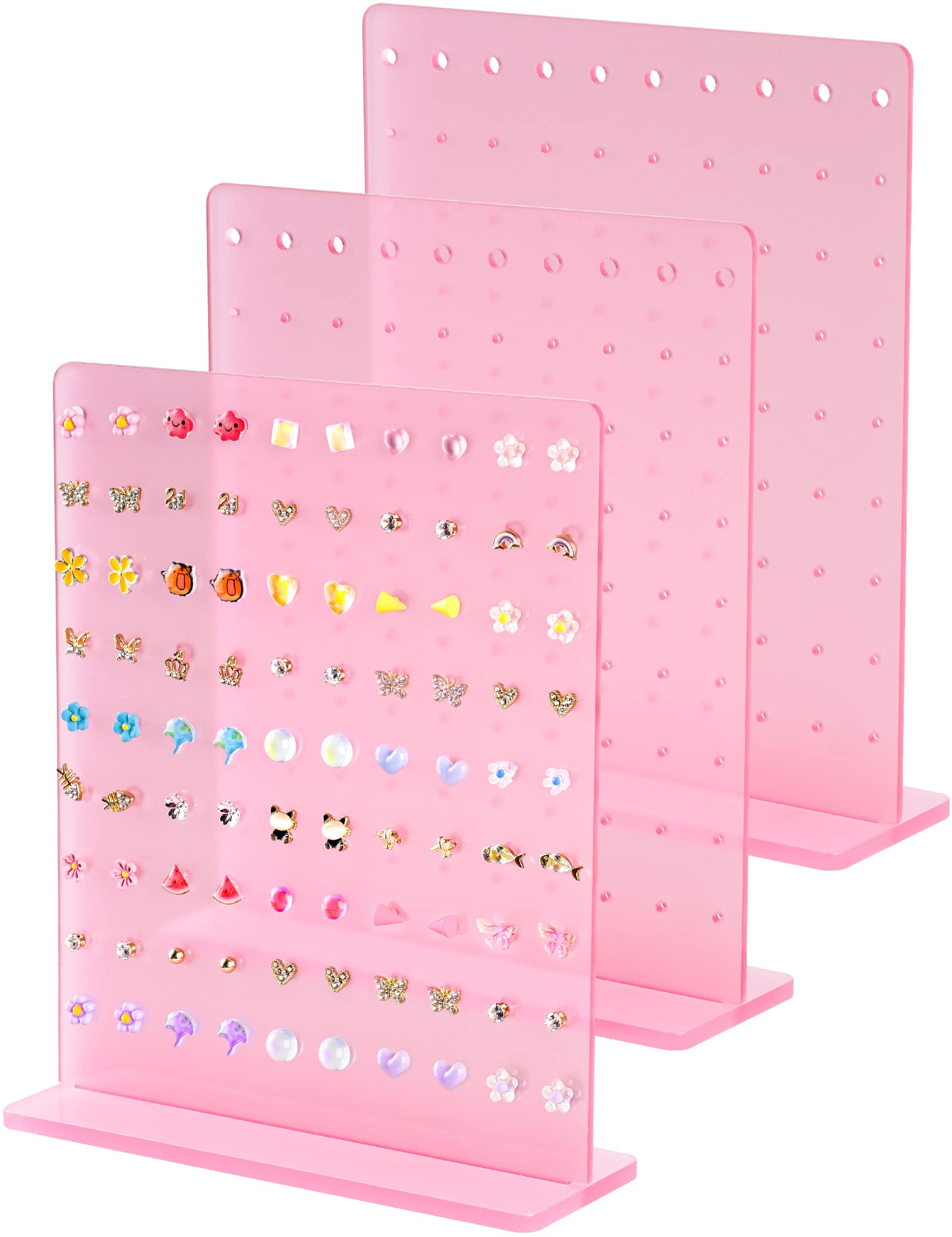 Organisateur de boucles d'oreilles rose pour sublimer votre coiffeuse de chambre