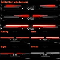 Vista 3 de True Mods Barra de luz LED de 49 pulgadas para puerta trasera ahumada para camioneta, remolque, vehículo [aluminio rígido] [secuencia de encendido]
