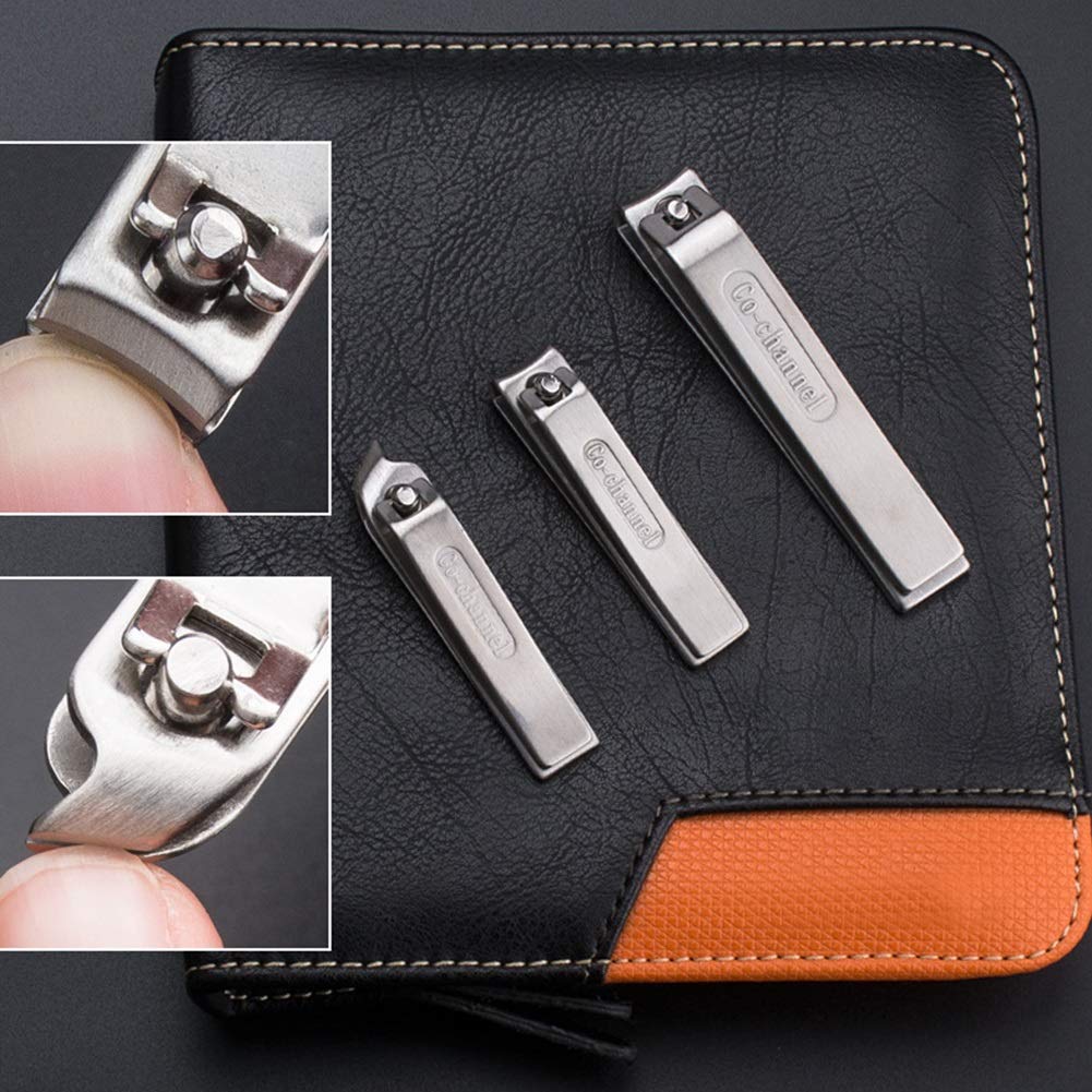 Nagelknipser Set 19 STÜCKE Multifunktionale Edelstahlpflege Maniküre Akne Extraktor Nagel Clipper Set Pediküre Ohr Pick Pinzette Trimmer für Fußnägel und Fingernägel (Color : Black Gray)